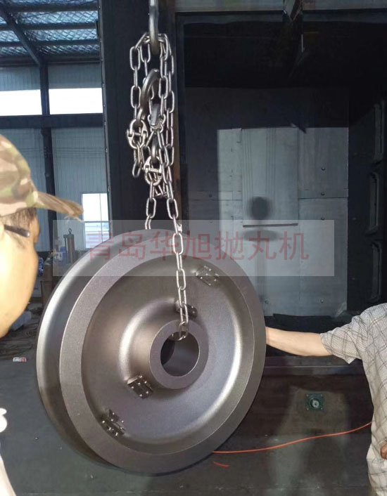 吊鉤式拋丸機(jī)清理動(dòng)車輪子后的效果