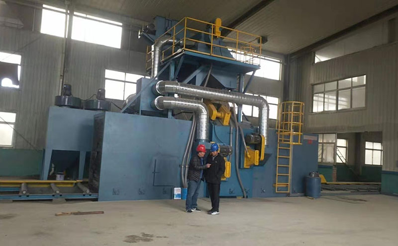 煙臺(tái)萊州Q6912輥道通過(guò)式拋丸機(jī)安裝調(diào)試