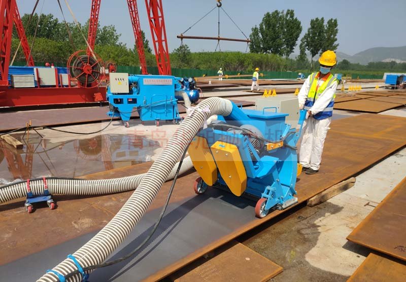 山東滕州路面拋丸機清理鋼板表面鐵銹 山東滕州路面拋丸機清理鋼板表面鐵銹