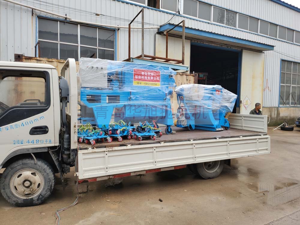 850移動(dòng)式拋丸機(jī)發(fā)貨現(xiàn)場